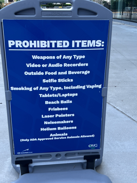 prohibited items