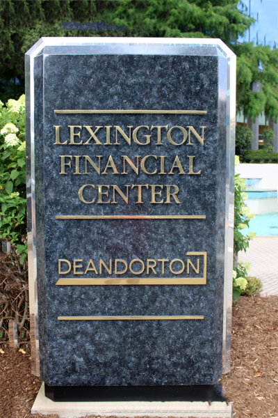 Lexington Financial Center sign