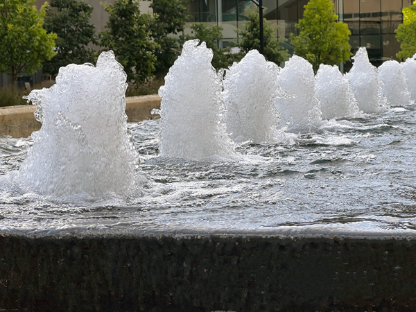 water shooting upwards