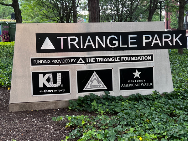 Triangle Park sign