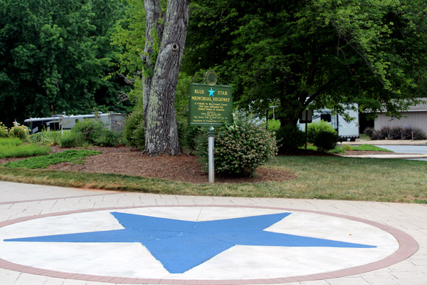 star at Polk County rest area in NC