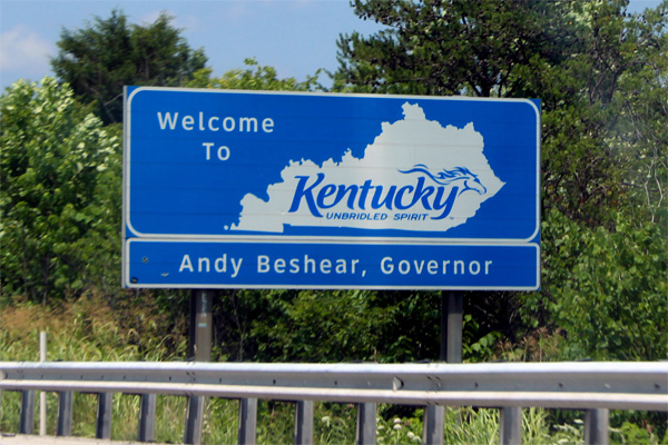 Kentucky welcome sign