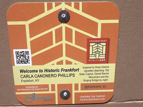 Historic Frrankfort  tour sign