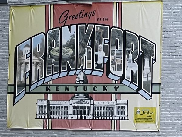 greeting from Frankfort KY sign