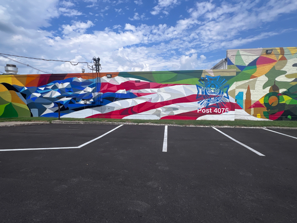 Below: A very long, amazing wall at VFW Auxiliary Post 4075 in Frankfort, Kentucky