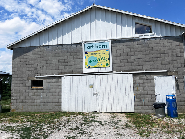 art barn and sign