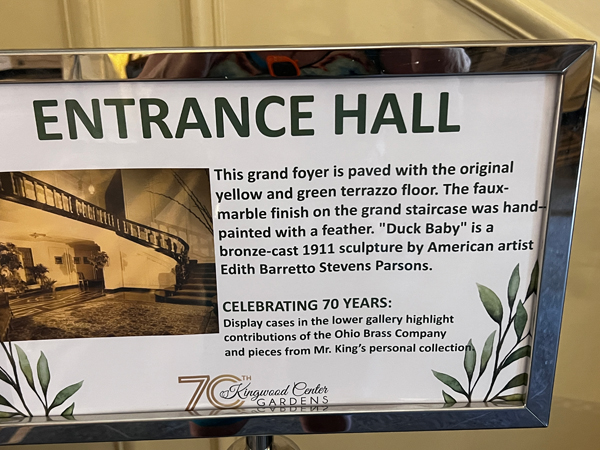 Entrance hall sign