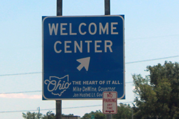 Ohio Welcome Center sign