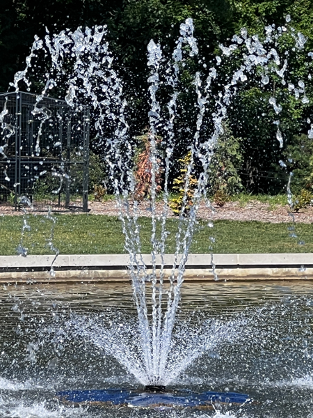 water fountatin at the duck pond