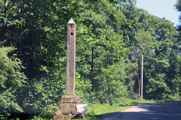 big posts on the roadway