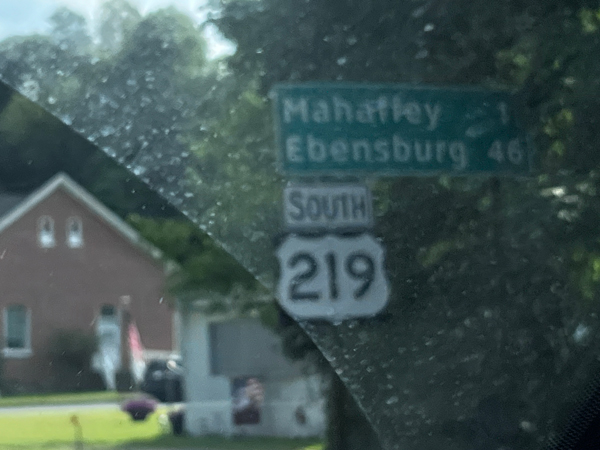 route 219 sign