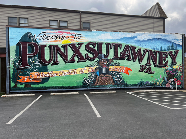 welcome to Punxsutawney PA sign