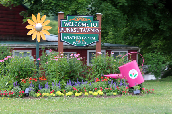 welcome to Punxsutawney, PA sign