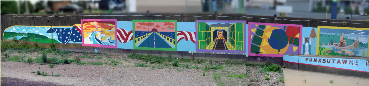 mural under the bridge