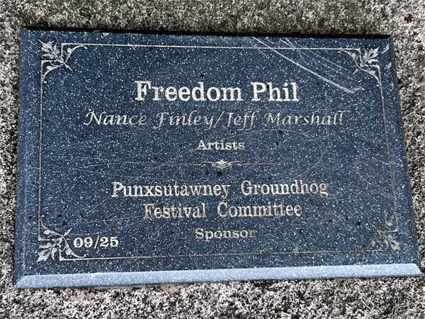 Freedom Phil plaque