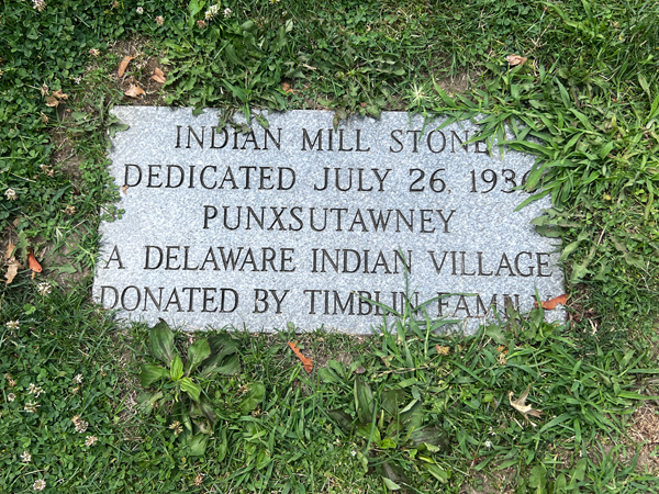 Indian Mill Stone plaque