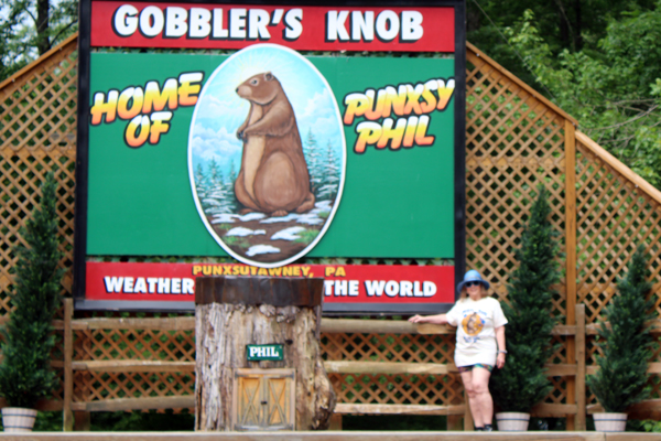 Karen Duquette on stage at Gobbler's Knob