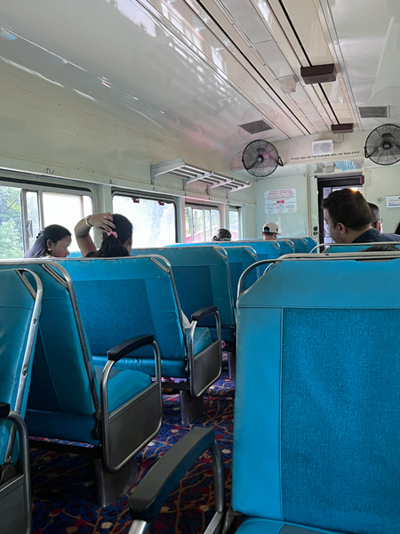 seats inside the train