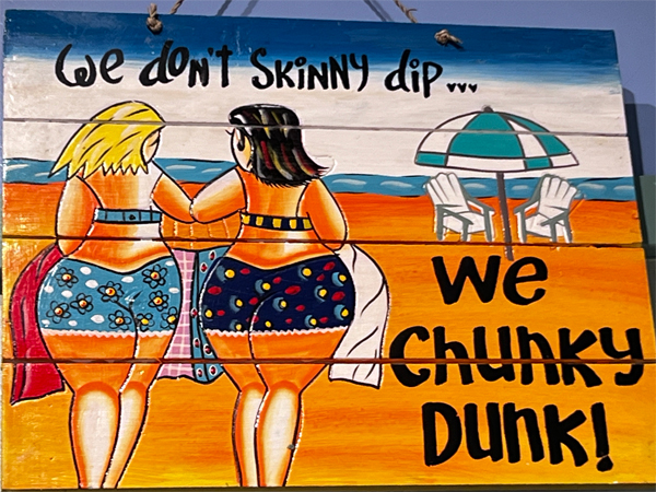 skinny dip sign