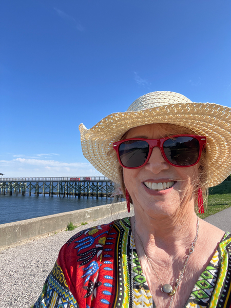 Karen Duquette by the pier