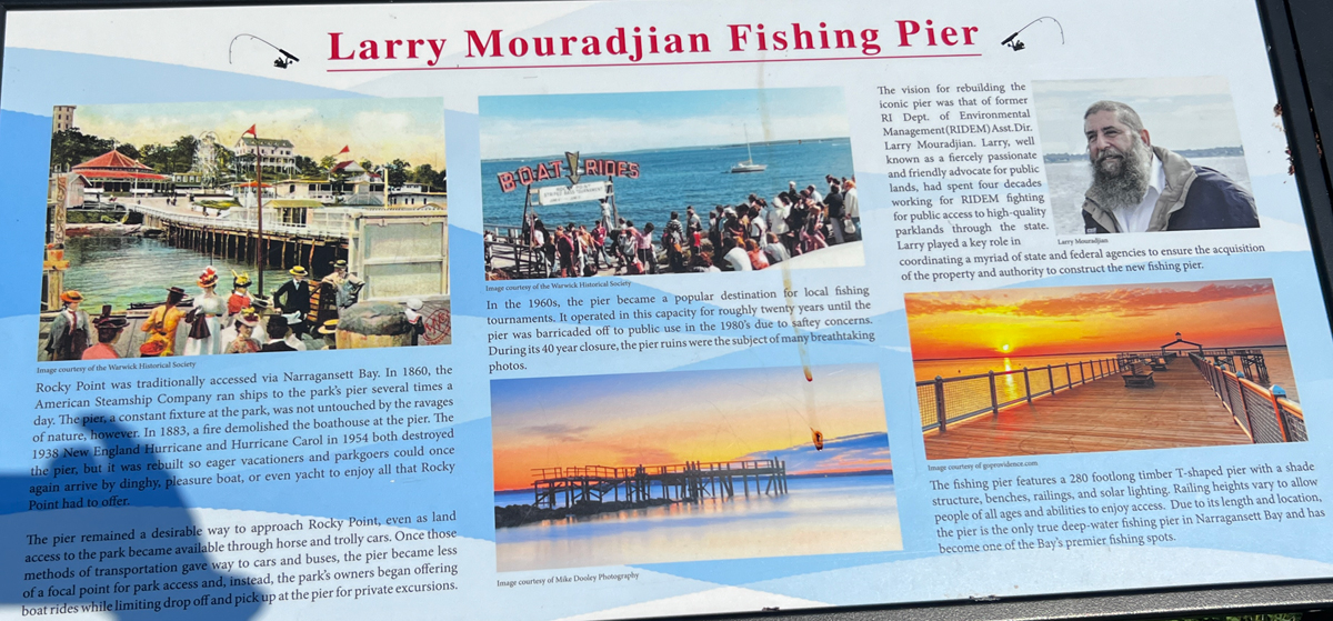 sign for Larry Mouradjian fishing Pie