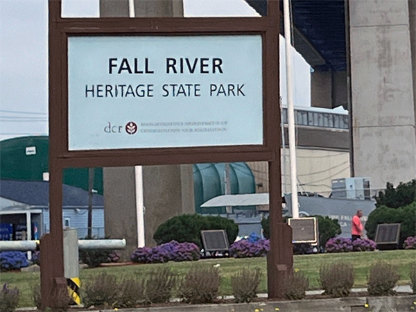 Fall River Heritage State Park sign