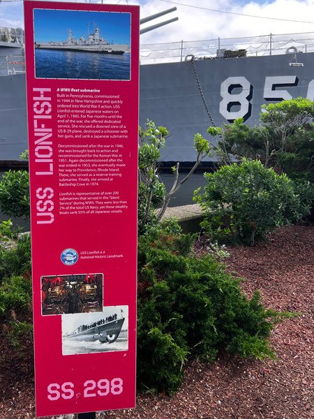 USS Lionfish sign