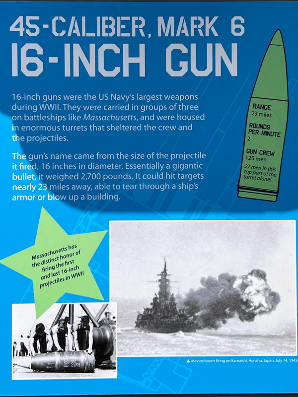 American sixteen-inch shell sign