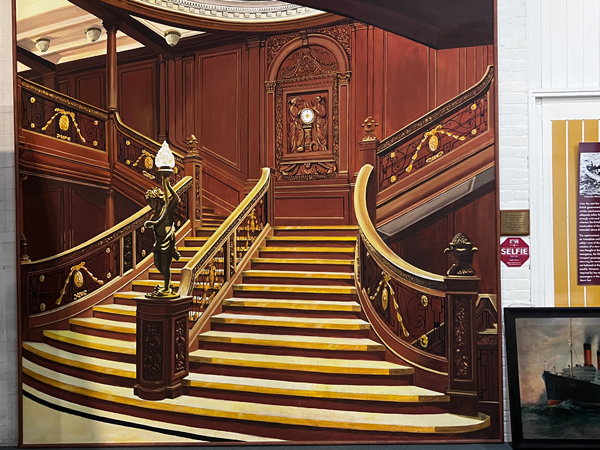 Mock-up of Titanic's famous staircase