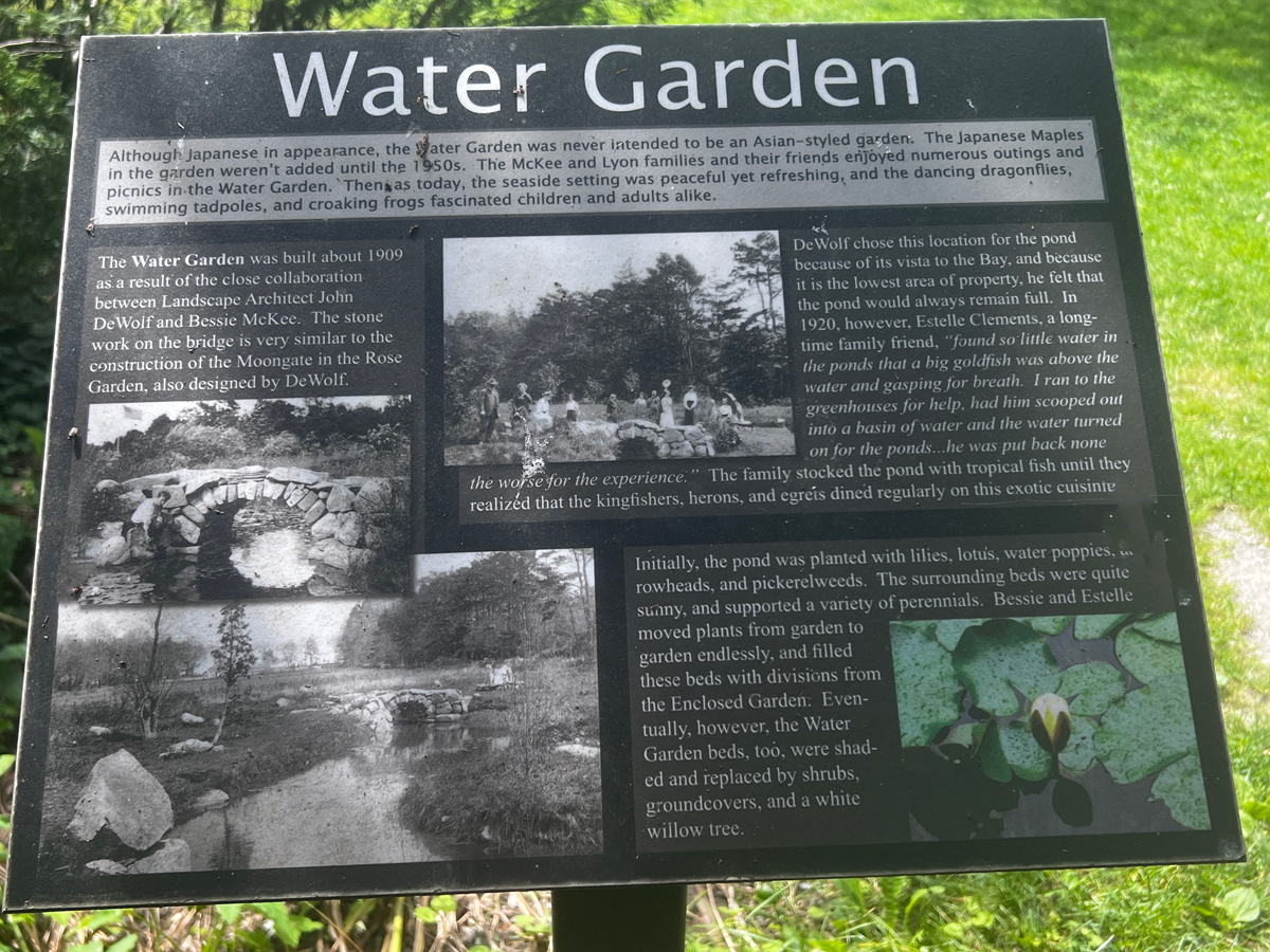 water garden sign