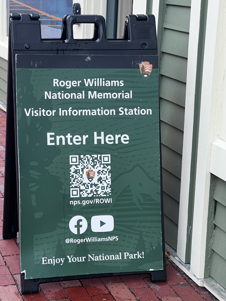 Roger Williams Nationa Memorial entry