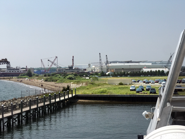 View from the ferry before it left the dock