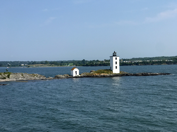 a small guard hosue a nd a lighthouse