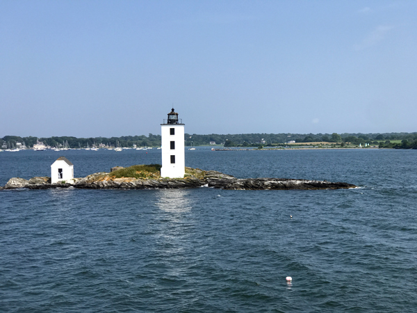 a small guard hosue a nd a lighthouse