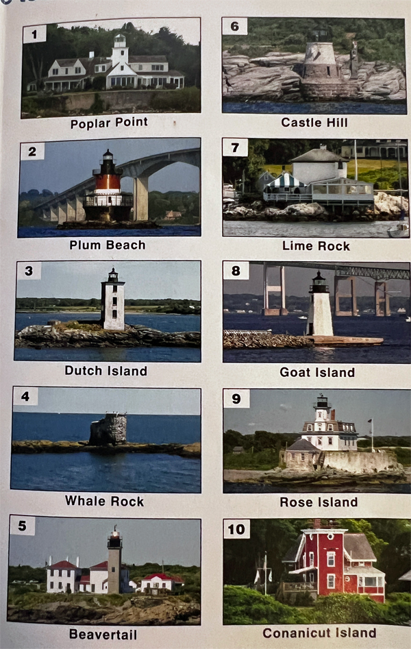 lighthouses that MAY be seen