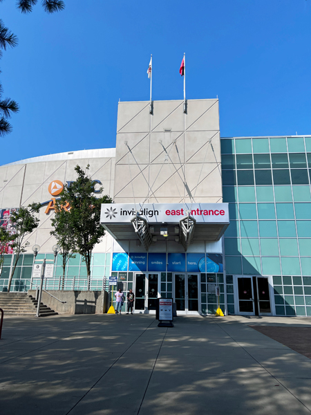 outside PNC Arena in Raleigh, NC 