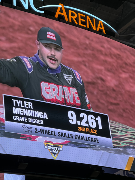 Tyler Menninga in Grave Digger