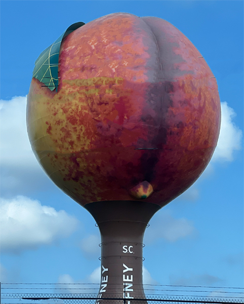 The Gaffney SC Peach water tower