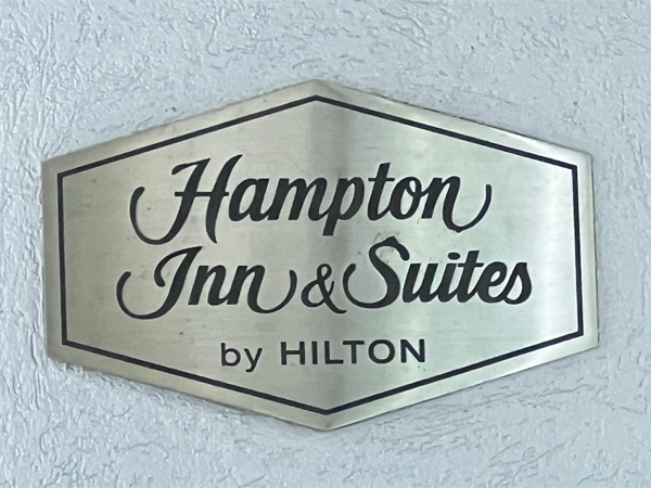 Hampton Inn and Suites Hilton sign