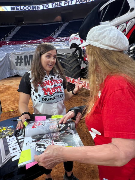 Loghan Ashline, driver of Monster Mutt Dalmatian with Karen Duquette