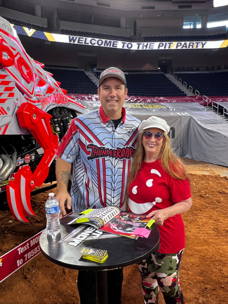 Tony Ochs, driver of ThunderROARus and Karen Duquette