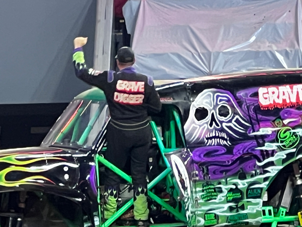 Tyler Menninga in Grave Digger