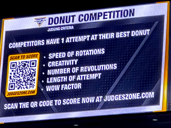 Monster Jam Donut Competition criteria