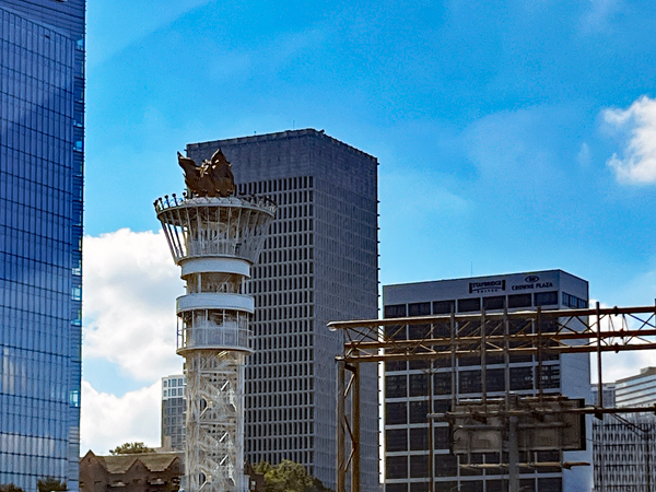 Eagle statue up high