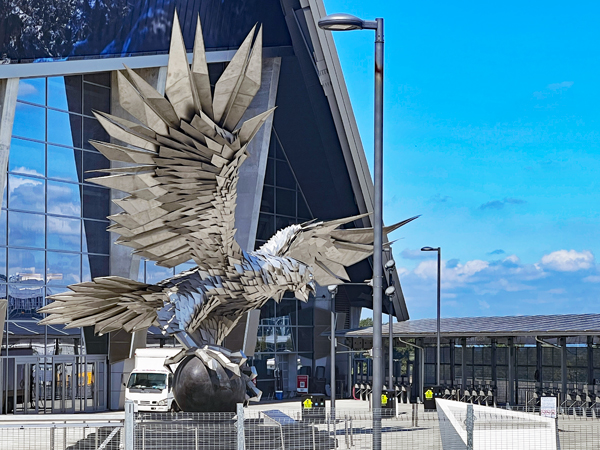 The Atlanta Falcon, sculpture