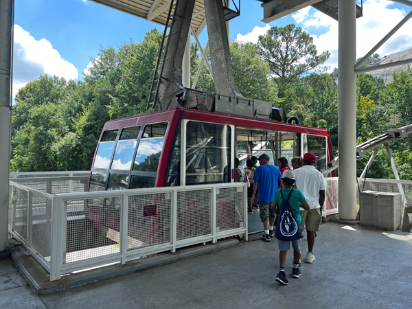 the Skyride aerial tram