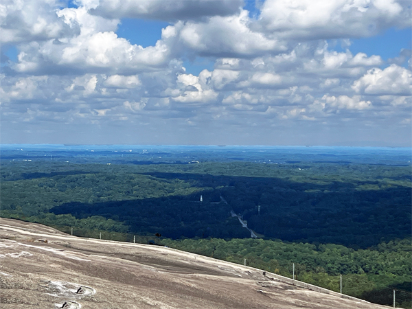 view from the top of Stone Mountain, Georgia