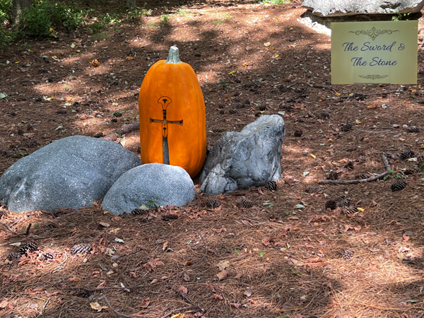 The Sword and The Stone pumpkin display