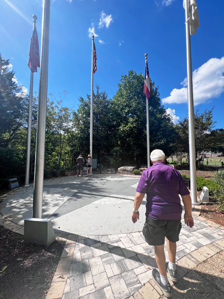 Lee Duquette at The U.D.C Confederate Flag terrace