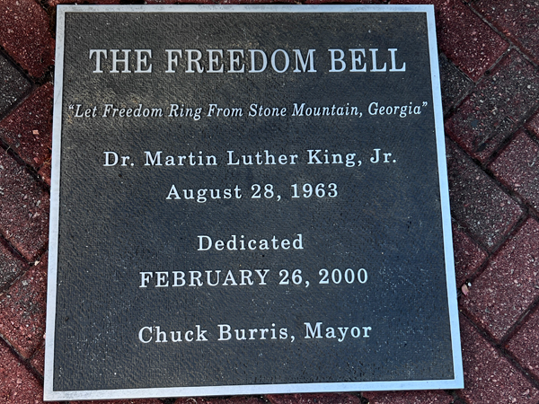 The Freedom Bell sign